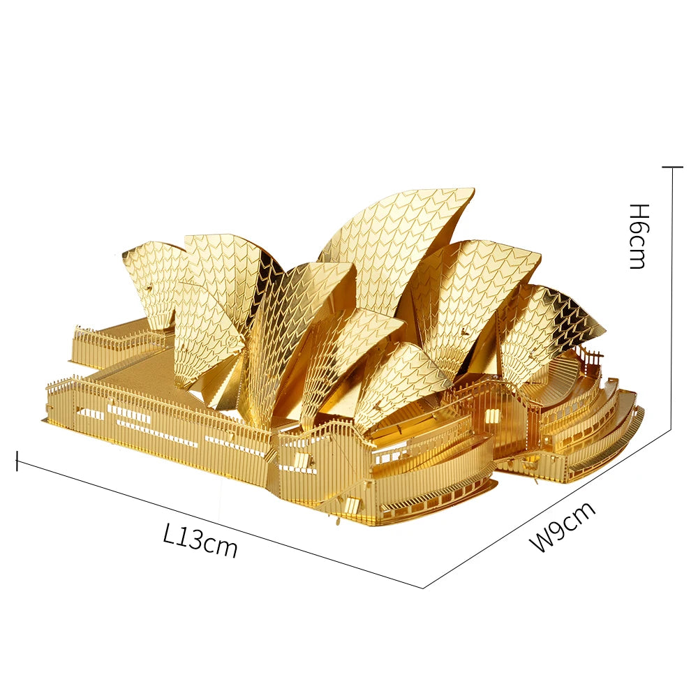 Piececool-rompecabezas de Metal 3D, conjunto de modelos de construcción, Kit de montaje DIY para rompecabezas, arquitectura famosa