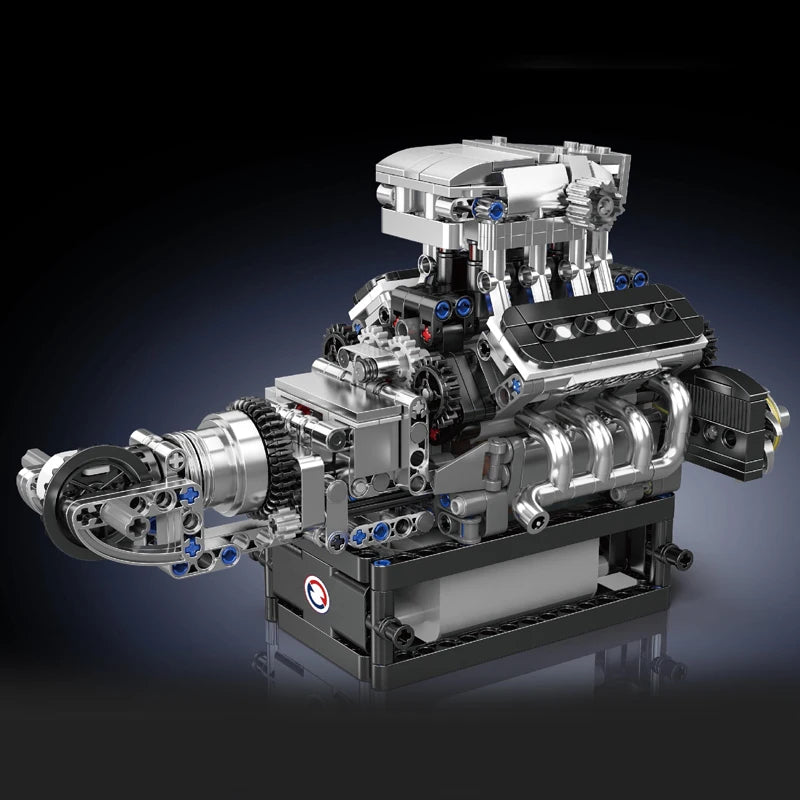 Mould King 10206, pieza técnica de coche, juguetes, coche deportivo motorizado MCL V8, bloques de construcción de motor