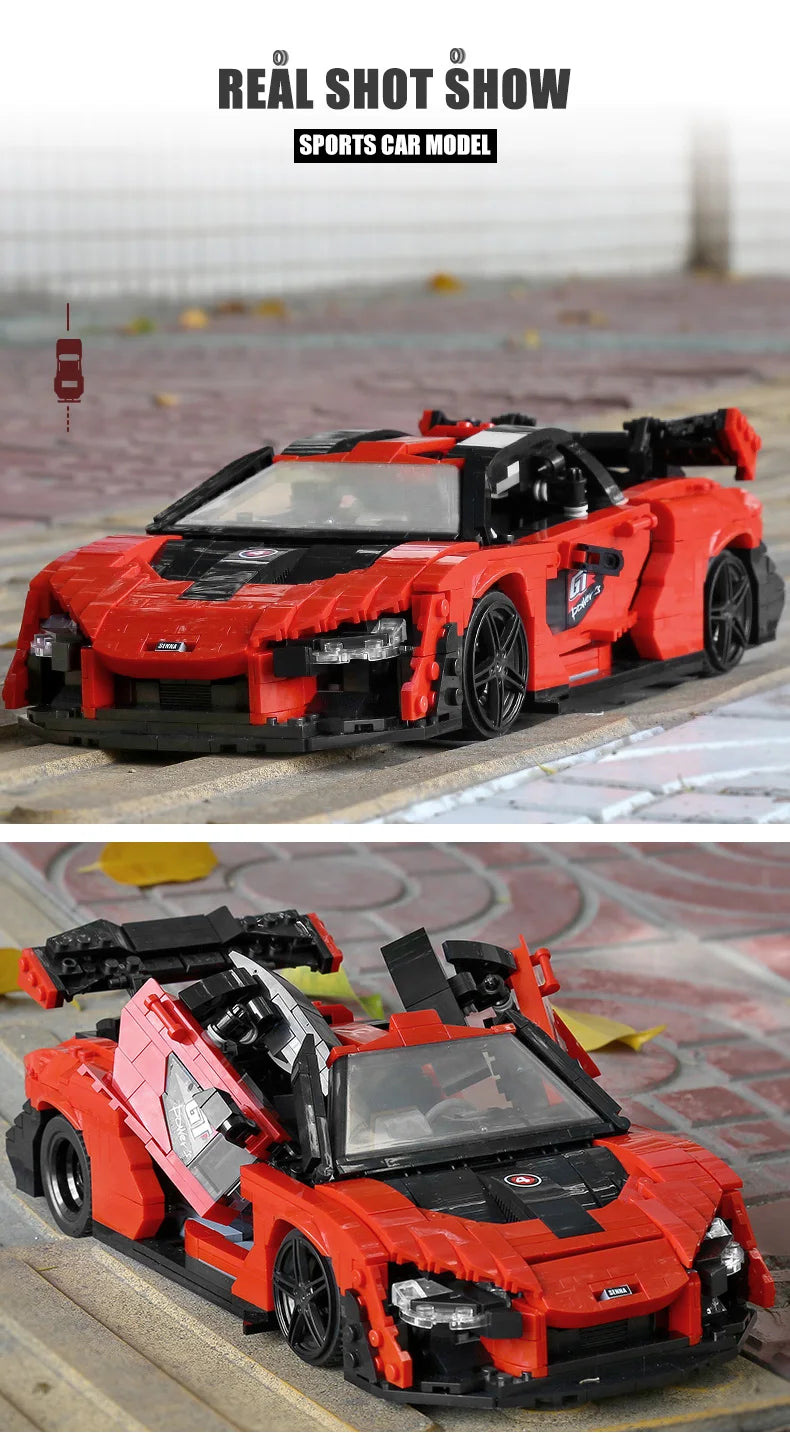 Mould King 10007, bloques de construcción de automóviles técnicos
