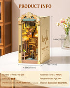 Kits Robotime Book Nook, Venecia Romántica con Luces LED, Rompecabezas 3D de Madera, Sujetalibros, Casa en Miniatura para Adultos