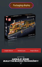 Mould King 12046 Tren técnico de juguete, tren Steampunk motorizado