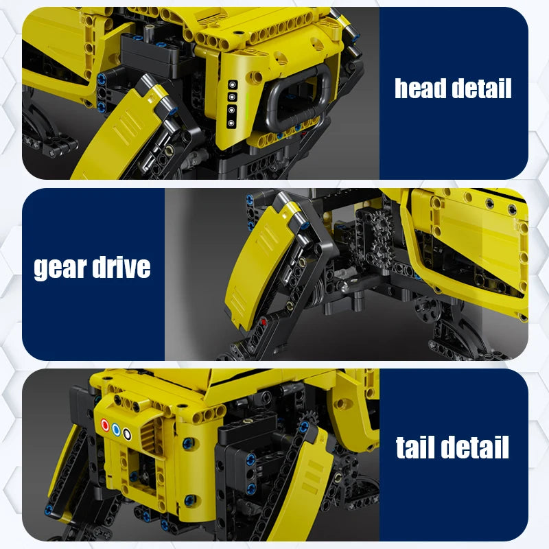MOULD KING-Robot técnico motorizado de juguete modelo de perro grande de Boston Dynamics, AlphaDog, bloques de construcción 15066/15075