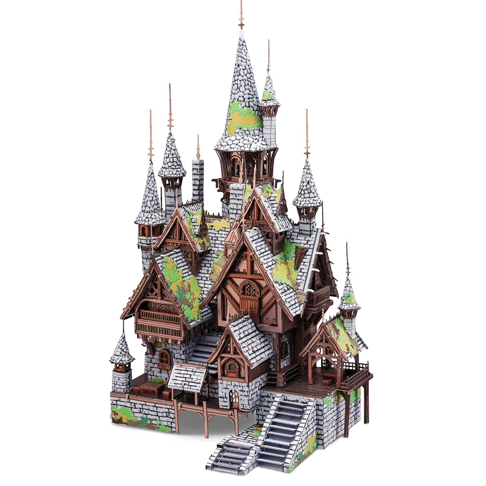 Rompecabezas 3D Piececool Castillo de los Elfos, Kits de Modelos Metálicos para Armar