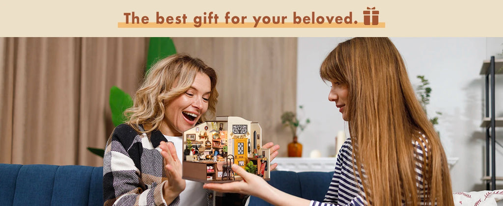 Robotime Rolife-rompecabezas 3D de madera para niños, Kit de casa en miniatura, regalo para niños, DG159