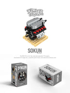 Bloques de Construcción de Motor R8V10, 392 Piezas, PB8869D, Superauto Técnico SOKUN, Ladrillos Decorativos de Motor de Vehículo
