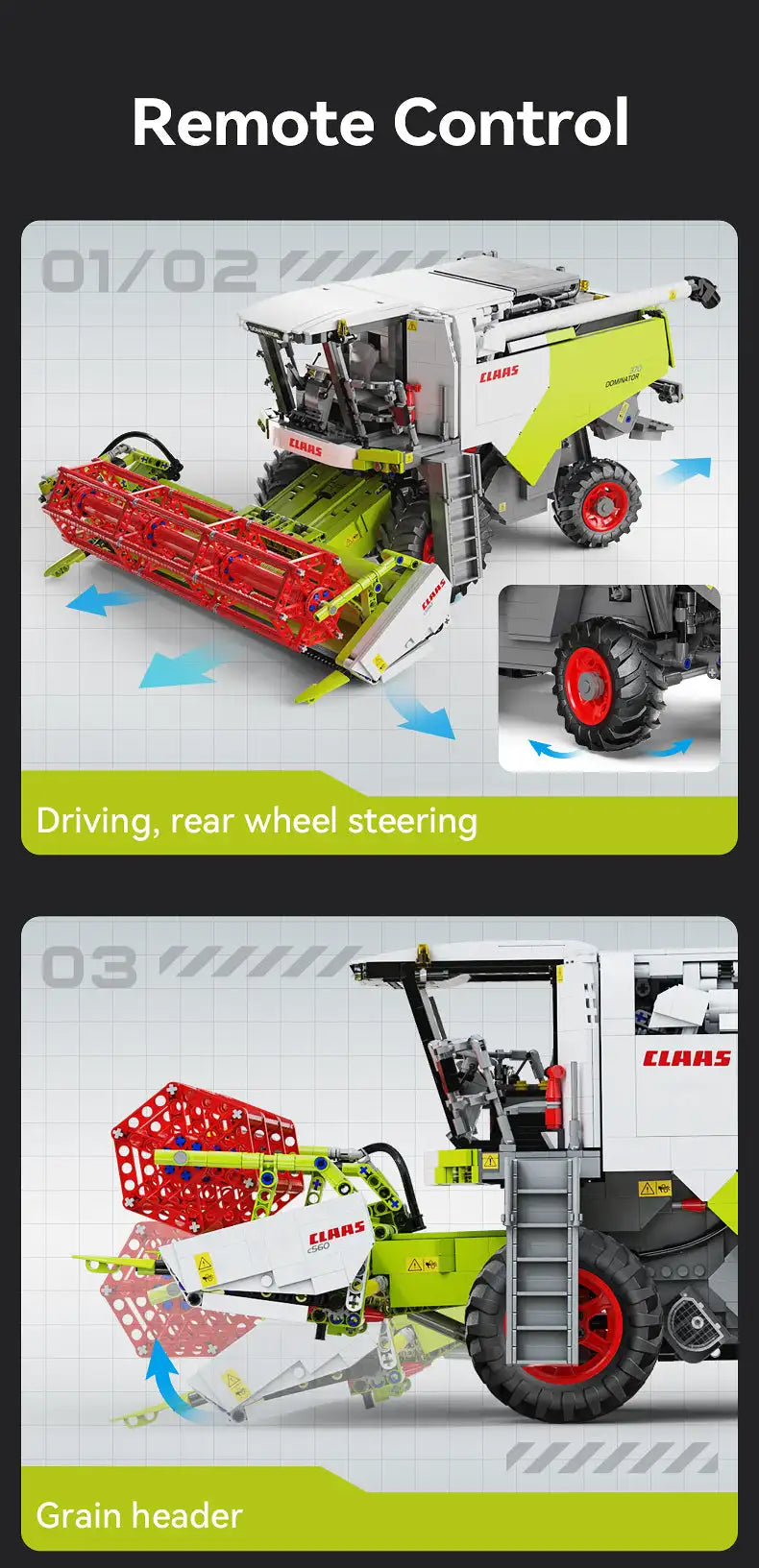 Cada 4567 Uds. 1: 17 CLAAS RC cosechadora bloque de construcción MOC