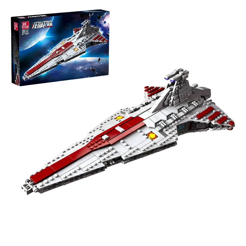 JIESTAR 67106 - Nave Espacial de Juguete, Bloques de Construcción Técnicos, Modelo de Nave de Ataque Venator de Alta Tecnología