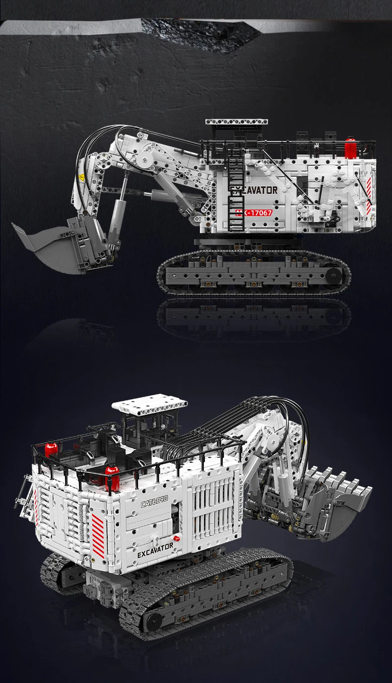 Mould King 17067, coches de juguete técnicos, excavadora RC 6060, bloques de construcción