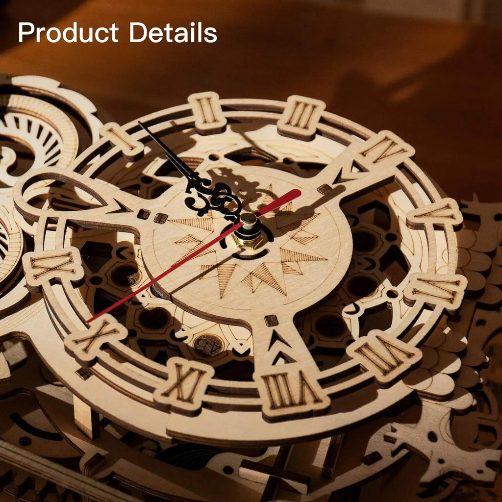 Robotime: rompecabezas 3D de madera con forma de reloj de búho, juego de construcción, juguetes