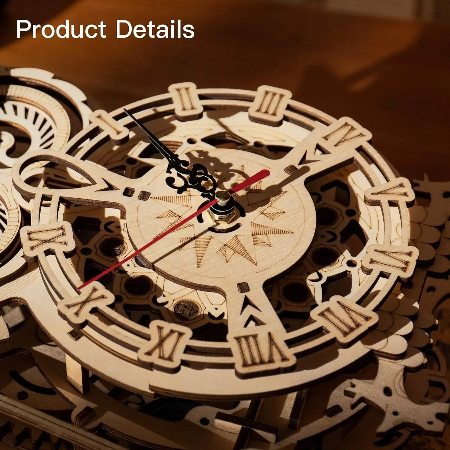 Robotime: rompecabezas 3D de madera con forma de reloj de búho, juego de construcción, juguetes