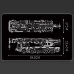Mould King 17073 17074 coche técnico de juguete Control remoto LTM 1110 grúa montaje de bloques de construcción