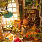 Robotime-jardín de Miller en miniatura para niños, casa de muñecas de madera con muebles, juguetes para niños, los mejores regalos para niñas