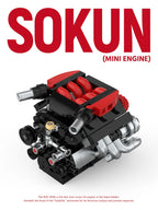 Bloques de Construcción de Motor R35 VR38 de 318 Piezas, PB8869E, Superauto Técnico SOKUN, Ladrillos Decorativos de Motor de Vehículo