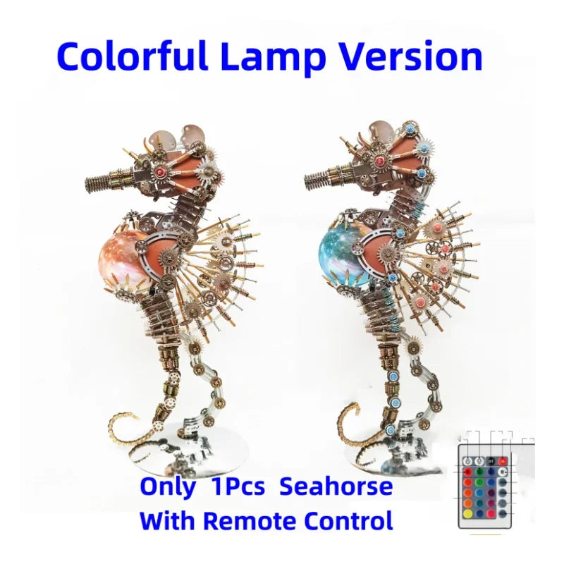 Rompecabezas 3d, Kit de modelo de Metal de caballito de mar mecánico, juguetes de caballito de mar Steampunk, Kits de montaje DIY