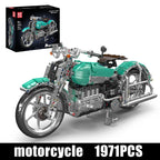 Mould King 23004 juguetes de coche técnico, conjunto de bloques de construcción de motocicleta American Cruise