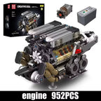 Mould King-bloques de construcción de piezas de coche técnico, motor W16 para BGT, supercoche
