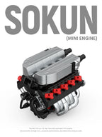 Bloques de Construcción de Motor R8V10, 392 Piezas, PB8869D, Superauto Técnico SOKUN, Ladrillos Decorativos de Motor de Vehículo