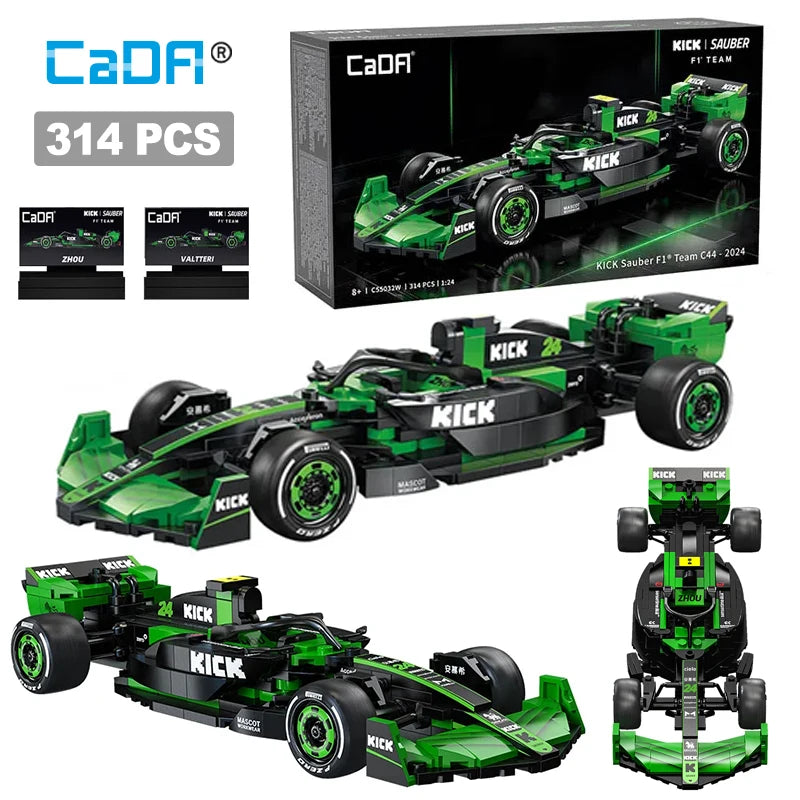 Cada Sauber Team C44 F1 Coche de Carreras Técnico Número 24, Bloques de Construcción de Coches Deportivos