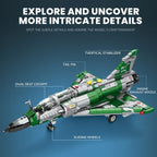 Bloques de construcción de Jet de combate Mirage 2000, modelo de avión militar