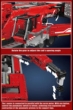 Mould King 17007 17008 Camión Técnico de Juguete, Grúa Liebherr LTM 11200 RC, Bloques de Construcción, Ladrillos