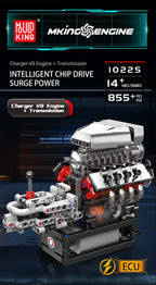 Mould King 10225, juguetes de motor técnico, conjunto de bloques de construcción de motor motorizado V8