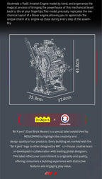 Mould King 10233, juguetes técnicos para motor de coche, bloques de construcción de motor de aviación