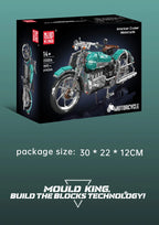 Mould King 23004 juguetes de coche técnico, conjunto de bloques de construcción de motocicleta American Cruise