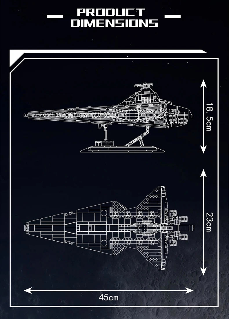Mould King 21074 Star Plan bloque de construcción la República MOC ataque crucero modelo montaje Star Fighter