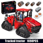 Mould King-bloques de construcción de coche técnico MOC-35270 de bloques de construcción, Tractor neumático sobre orugas, montaje de modelo de camión