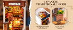 Robotime Sakura Wine Alley DIY Booknook con luces DIY casa de muñecas en miniatura Kit 3D rompecabezas de madera sujetalibros estantería decoración regalo