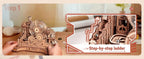 Robotime Rokr Pinball Modelo Gear Ball Challenge 3D Kits de modelos de rompecabezas de madera para construir DIY Juego de mesa Idea de regalo para hombres y mujeres -EGC