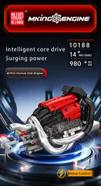 Mould King 10188 juguetes técnicos de motor de coche motorizado STR 13 Fórmula Uno bloques de construcción de motor juego de ladrillos