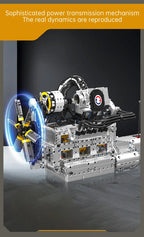 Mould King 10214, juguetes técnicos para motor de coche, motor de pistón rotativo motorizado