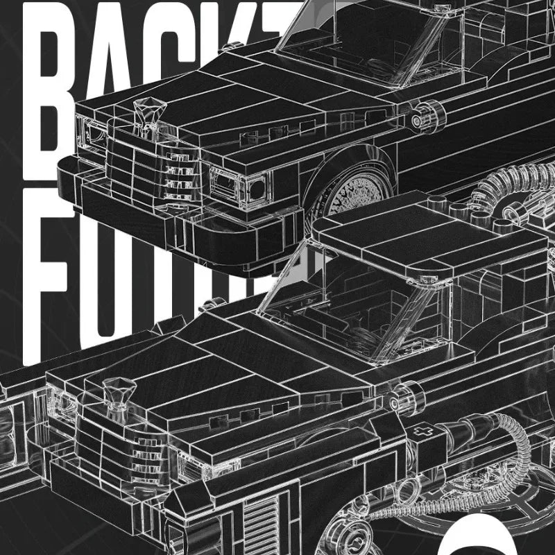 Bloques de construcción de automóviles flotantes técnicos PB8827, vehículo de conducción futuro creativo