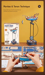 Robotime Rokr Kit de construcción de modelos de columpio por gravedad, kit de rompecabezas de madera 3D, kit de capitán del cielo, kit Ocean Fisher, los mejores regalos para adultos y adolescentes