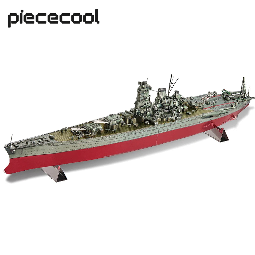 Piececool: rompecabezas metálicos en 3D, kits de montaje del acorazado Musashi