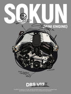 375 Piezas de Bloques de Construcción de Motor DB9V12 PB8869C, Superauto Técnico SOKUN