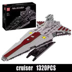 Mould King 21074 Star Plan bloque de construcción la República MOC ataque crucero modelo montaje Star Fighter