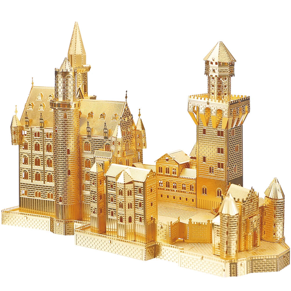 Piececool-rompecabezas de Metal 3D para adultos y adolescentes, modelo de Castillo