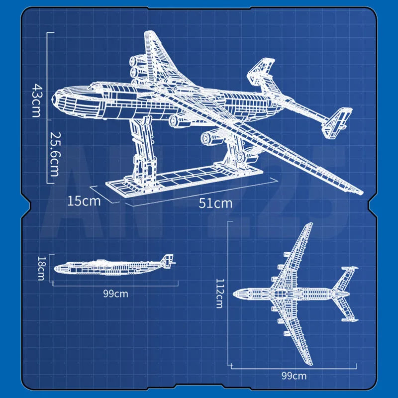 JIESTAR-modelo de avión de transporte 57014 An-225, juguetes creativos DIY