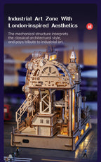 Robotime-rompecabezas de madera 3D, Kit de construcción de mármol, modelo de ciudad de Londres con luces, rompecabezas mecánico DIY para adultos y adolescentes