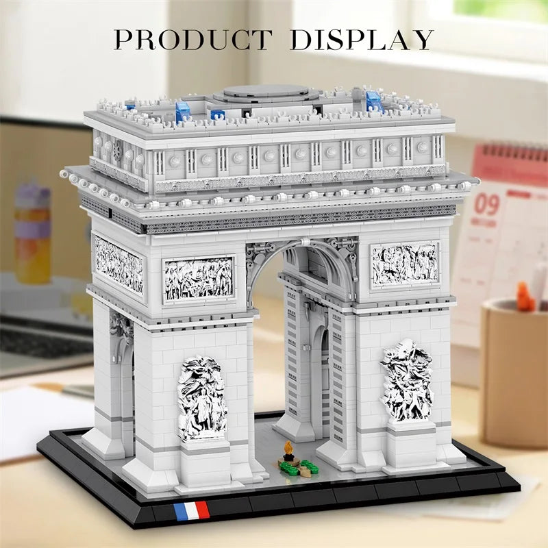3381 Uds. Modelo de arco de triunfo, bloques de construcción, punto de París