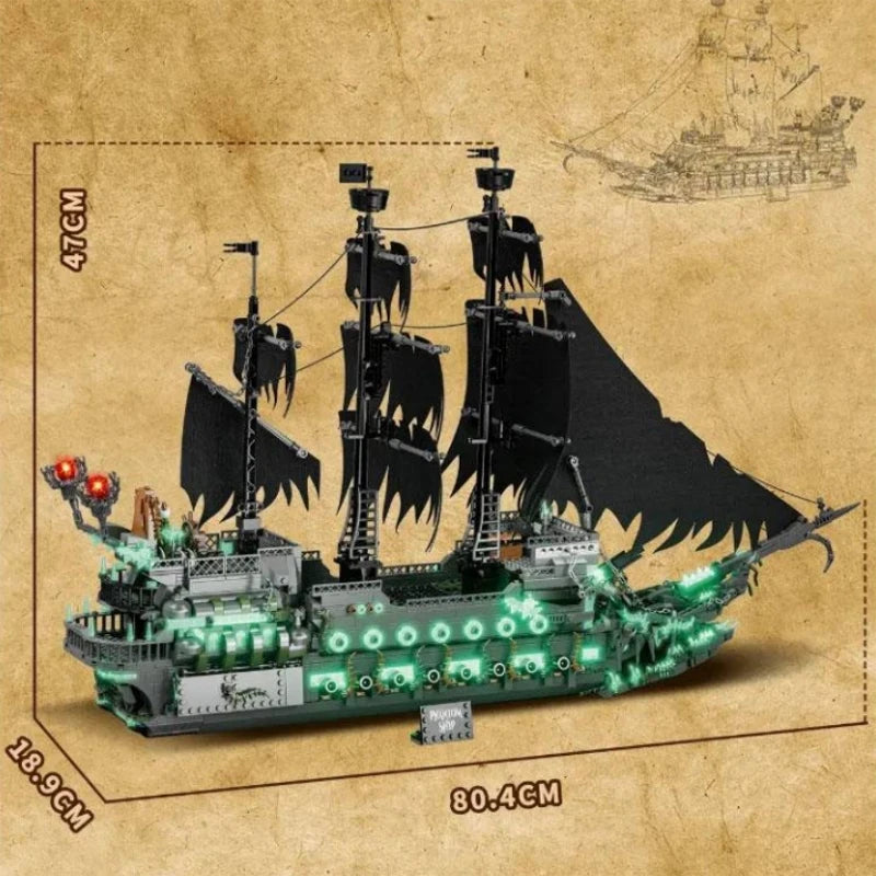 Juego de bloques de construcción de barco fantasma