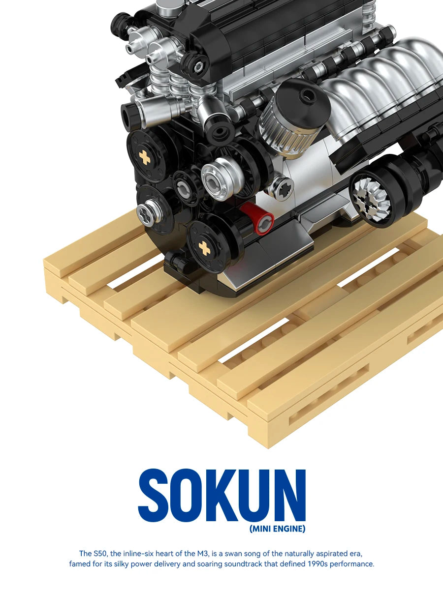 292 Piezas de Bloques de Construcción de Motor M3 S50 PB8869F, Superauto Técnico SOKUN