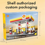 CaDA DIY Shell estación al por menor C66026W estación de gasolina de lavado de coches bloque de construcción de coche