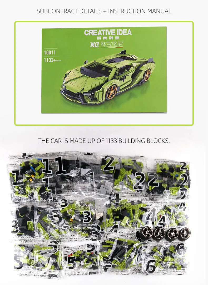 Mould King-bloques de construcción de coches técnicos para niños, juguete de ladrillos para armar coche de carreras deportivo Sian