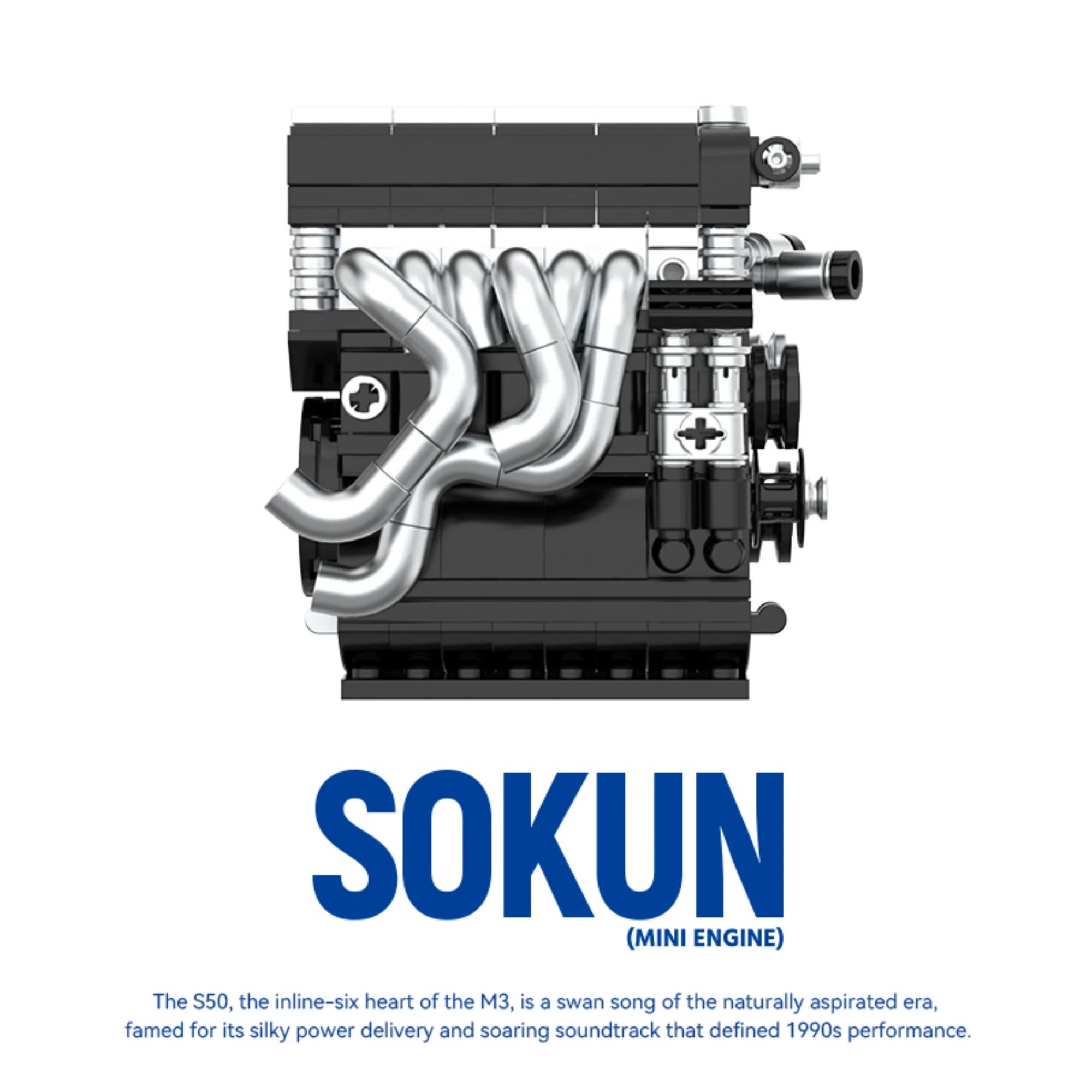 292 Piezas de Bloques de Construcción de Motor M3 S50 PB8869F, Superauto Técnico SOKUN