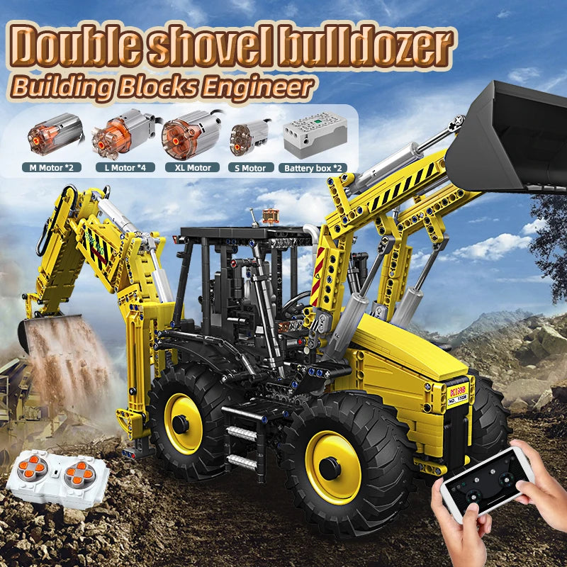 Mould King 17036 camión de bloques de construcción técnico juego de Bulldozer motorizado montaje ingeniería
