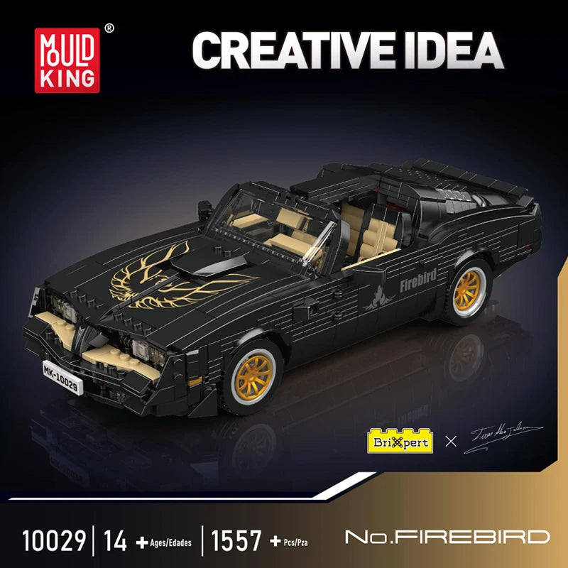 Mould King 10029 coche de juguete técnico The Black Firebird