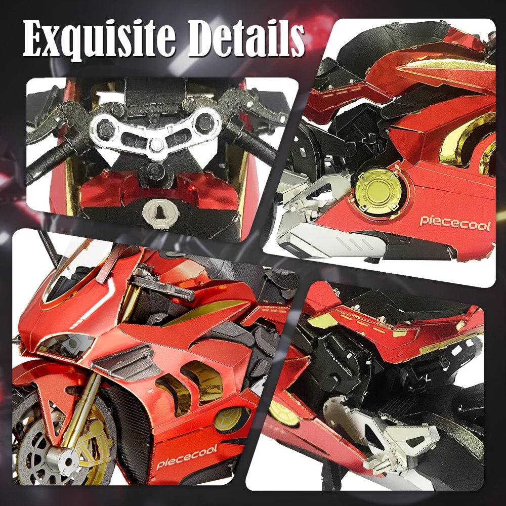 Piececool-rompecabezas de Metal 3D motocicleta III